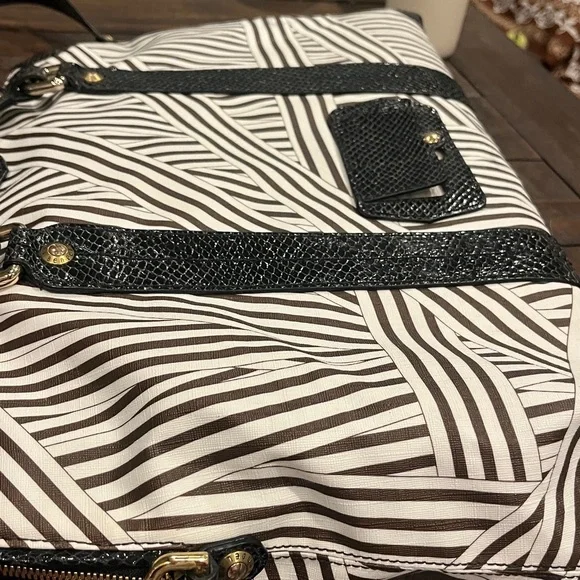 Henri Bendel Disturbed Stripped Briefcase/Laptop Bag - Picture 13 of 17